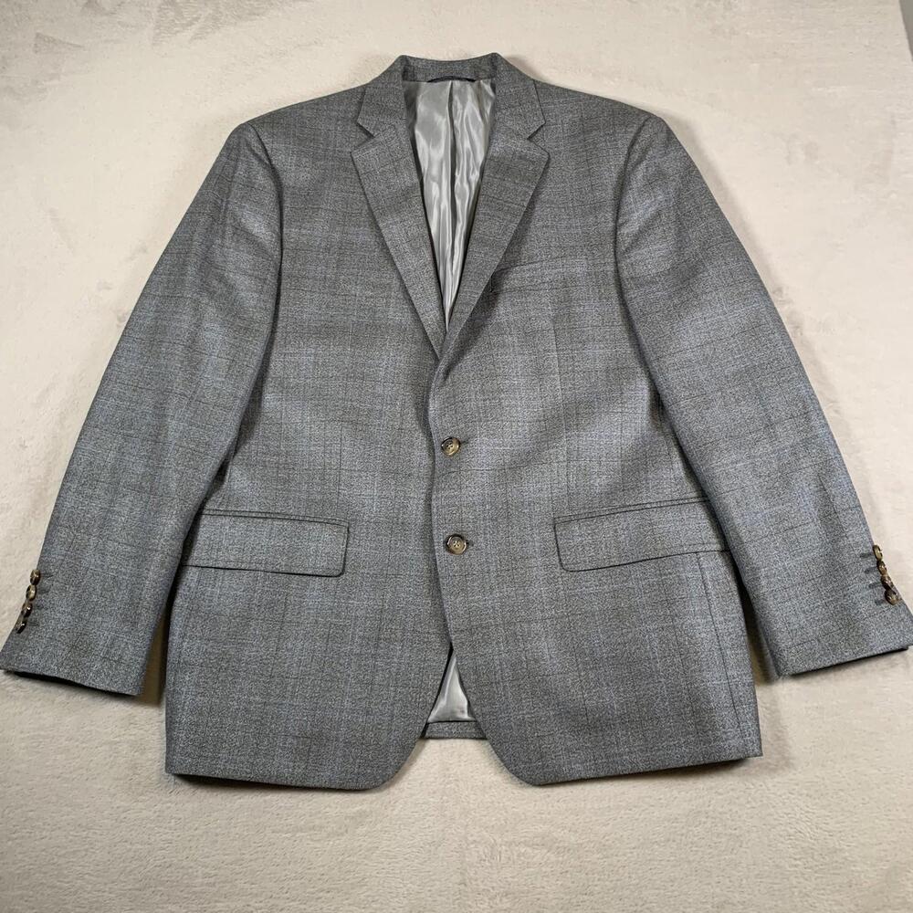 Ralph Lauren Blazer Mens 42R Plaid Wool Silk Sport Coat Dillard’s Made Canada - Picture 1 of 15